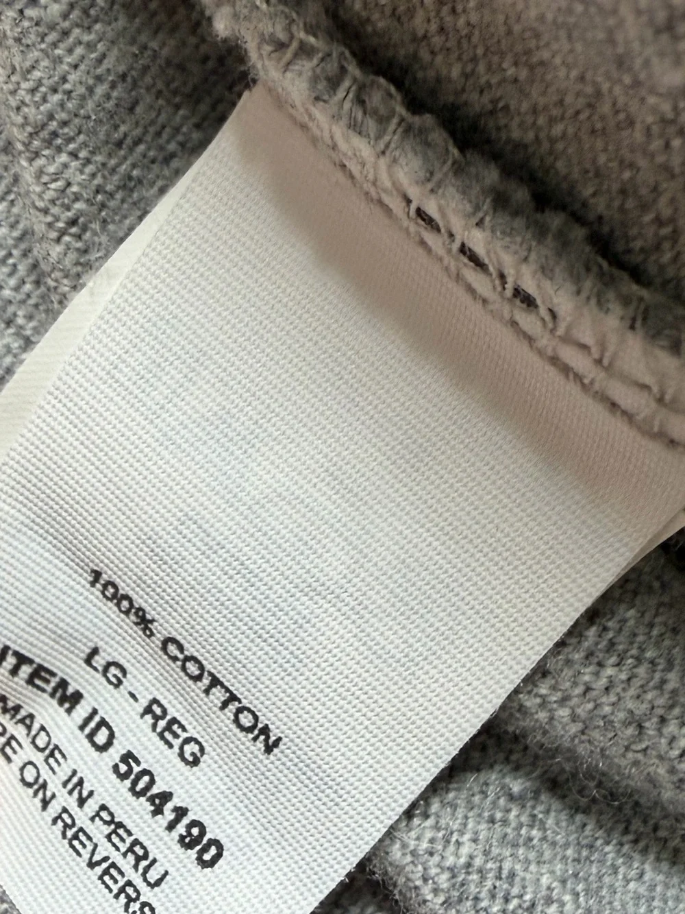L.L. Bean Mens Long Sleeve Rugby Polo Shirt Size Large Gray Cotton Preppy Casual - Picture 7 of 7